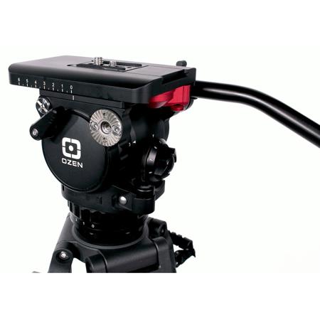 OZEN 6AL2 3-Section Aluminum Tripod with AGILE 6 75mm Fluid Head,Mini E-Z Load