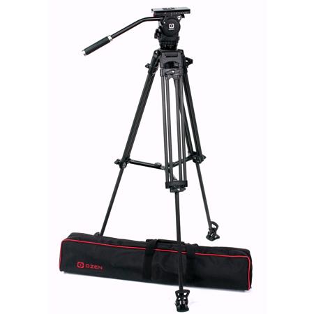 OZEN 6CF2 3-Section Carbon Fiber Tripod w/AGILE 6 75mm Fluid Head,Mini E-Z Load