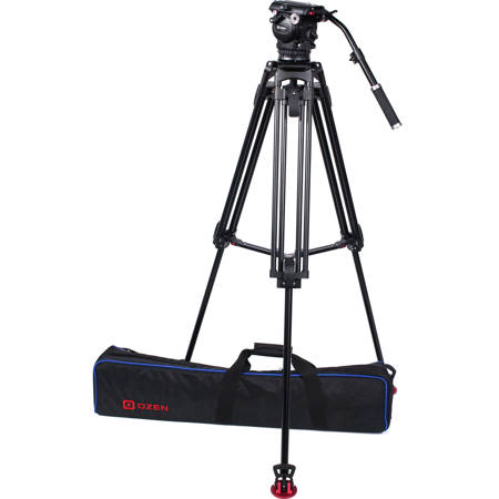 OZEN 8AL2HDS 3-Section Heavy-Duty Al Tripod w/AGILE 8S 75mm Fluid Head, S-Loc