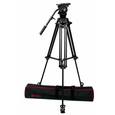 OZEN 8AL2 3-Section Al Tripod with AGILE 8 75mm Fluid Head,Full-Sized E-Z Load