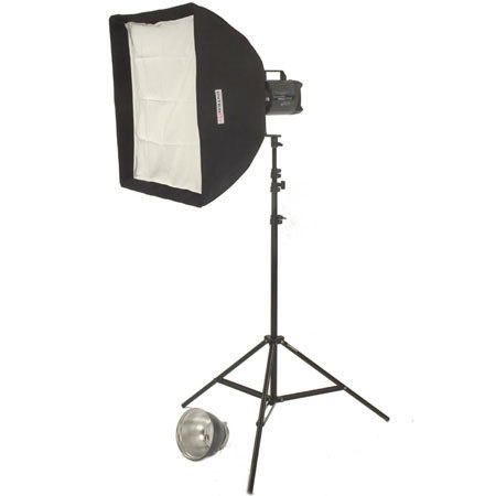 Interfit Photographic Combo-Pro HL1000 Halogen Softbox Kit, with 1 Head, Softbox, Standard Reflector & Lightstand.
