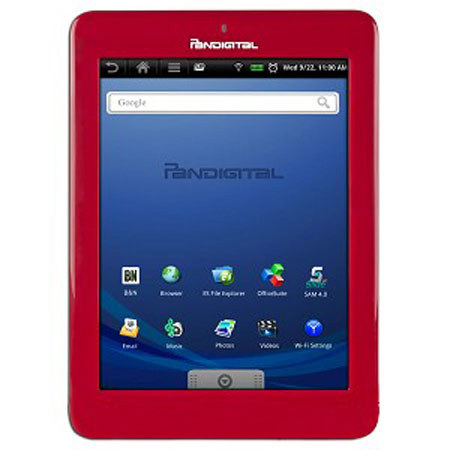 Pandigital RR7T40WR1 7in eReader, Remanufactured, Red