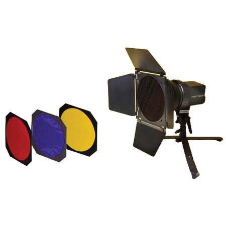 Interfit INT210 Barndoor/Filter Set, EX150 Flashes