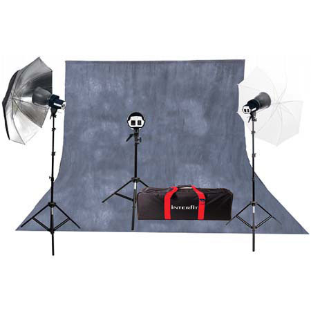 Interfit INT115 Continuous Output 1500W Photo Flood Kit