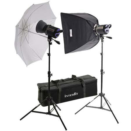 Interfit INT428 Stellar X Umbrella/Softbox Kit, Stands