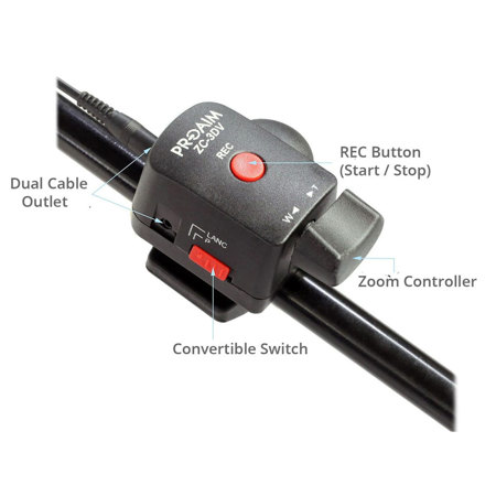Proaim Lanc Zoom Controller for Sony, Canon and Panasonic Cameras