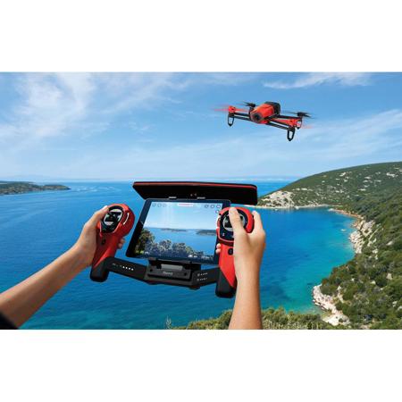 Parrot BeBop Drone Quadcopter with 14MP Flight Camera, Red