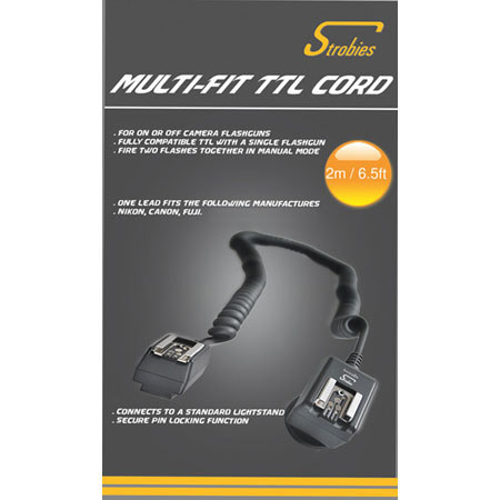 Interfit STR131 Strobies Multi-Fit TTL 2m Cord, Nikon