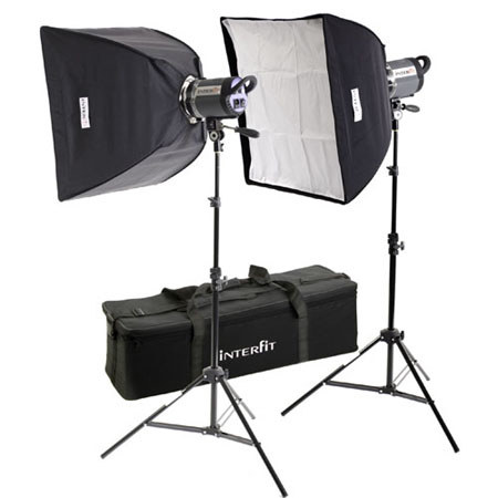 Interfit INT193 Stellar X 1000W Halogen Twin Head Kit
