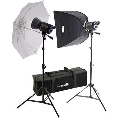 Interfit INT187 Stellar X 500W Tungsten Twin Head Kit