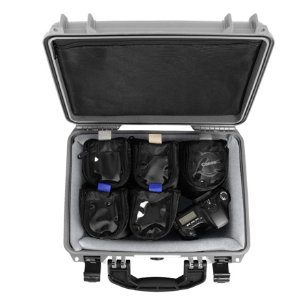 Porta Brace PB-24LENS46P Hard Case with 6x 4" Padded Lens Cups for DSLR Camera