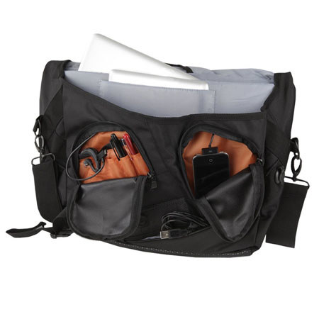 Powerbag Messenger Bag with 3000 mAh - Black