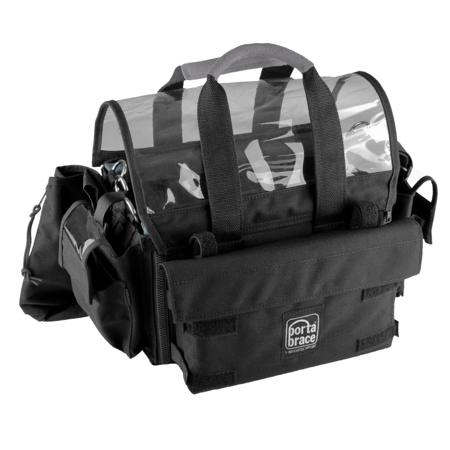 Porta Brace Audio Organizer with AH-2H Harness Kit (No Strap), Medium, Black