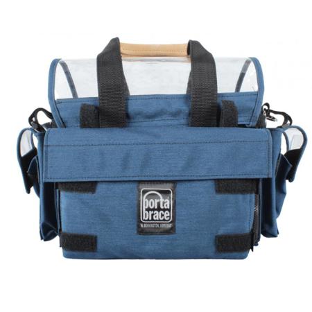 Porta Brace Audio Organizer with AH-2H Harness Kit (No Strap), Small, Blue
