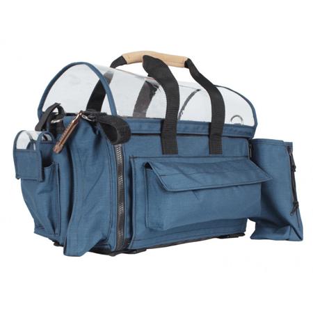 Porta Brace Audio Organizer with AH-2H Harness Kit (No Strap), Large, Blue