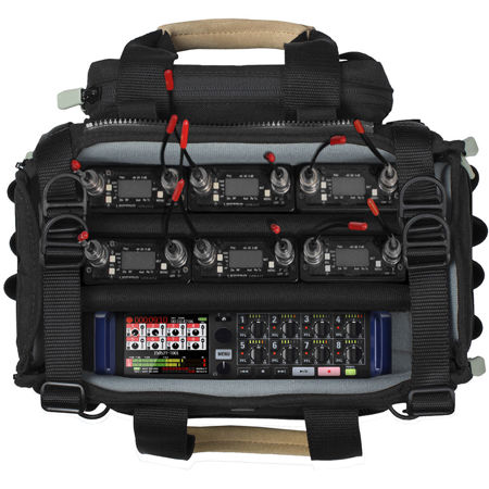 Porta Brace Silent Audio Organizer Bag for Zoom F8 Recorder, Black