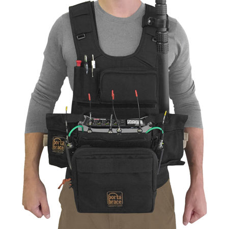 Audio Tactical Vest for Zoom F4 Digital Recorder, Black