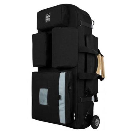 Porta Brace Rigid-Frame Wheeled Hiker Backpack for Blackmagic URSAMINI, Black