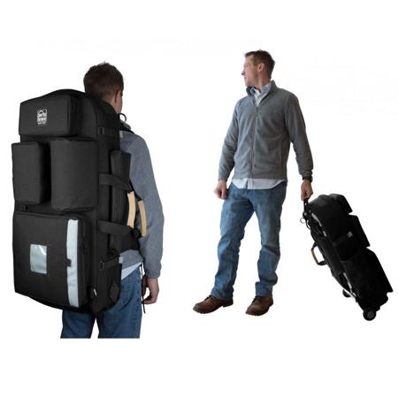 Porta Brace Rigid-Frame Wheeled Hiker Backpack for Blackmagic URSAMINI, Black
