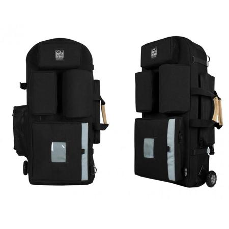 Porta Brace Rigid-Frame Wheeled Hiker Backpack for Sony PXWX400 Camcorder, Black