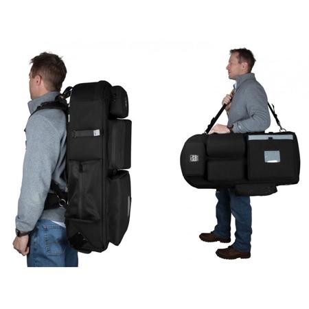 Porta Brace Rigid-Frame Wheeled Hiker Backpack for Sony PXWX400 Camcorder, Black