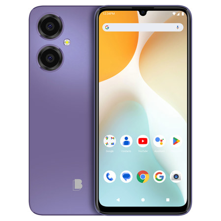 BLU G64 G1010WW 6.8" HD+ Infinity 256GB Dual-SIM 4G LTE GSM Smartphone, Unlocked, Purple