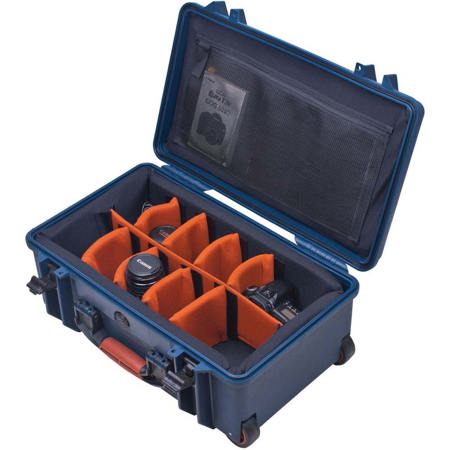 Porta Brace PB-2550DSLR Wheeled Hard Case with Divider System for DSLR Kit, Blue