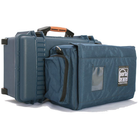 Porta Brace 'Safeguard' M Vault Hard Case,Removable Soft Interior & Wheels, Blue