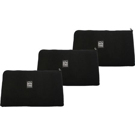 Porta Brace PB-12213 Stuff Sack (Zippered Padded Pouch) - Black - Set of 3