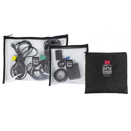 Porta Brace 2x Clear and Padded Equipment Pouch Set, 10.5x14" & 8x11"