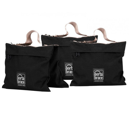 Porta Brace Sand Bag Empty Set of 3 15 lbs, Black