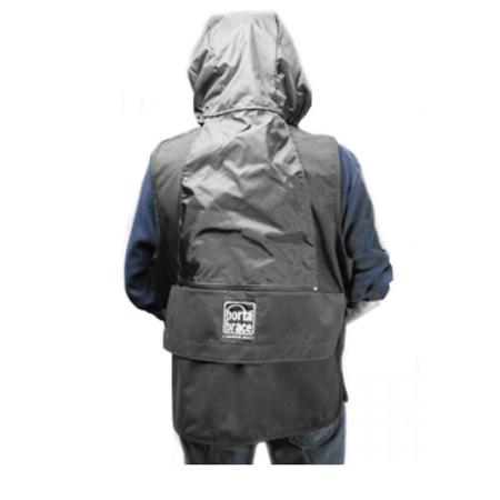 Porta Brace Large Video Vest with Hood, Size 42"- 46", Blue #VV-LBLH