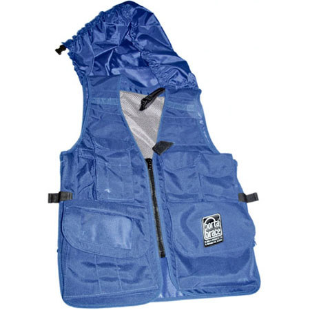 Porta Brace Large Video Vest with Hood, Size 42"- 46", Black #VVLH