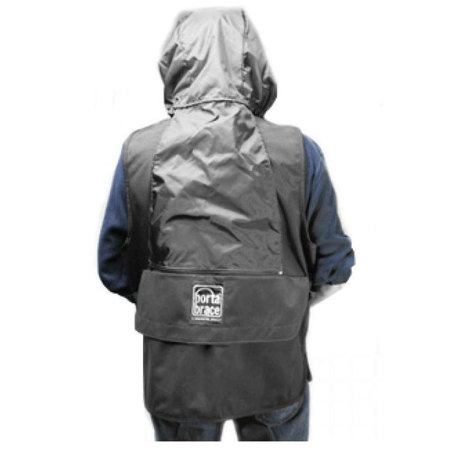 Porta Brace Deluxe Video Vest w/Weather Hood Medium 38-40", Blue.