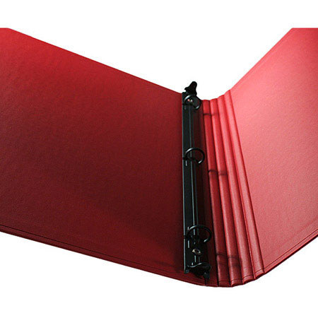Paolo Cardelli, 1/2" 0-Ring Binder Portait , Holds 8.5x11" Sheets,Hot Red.