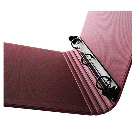 Paolo Cardelli Sorrento Venti Collection, 1/2" D-Ring Binder Portait , Hold 5.5x8.5" Sheets, Color: Light Burgundy