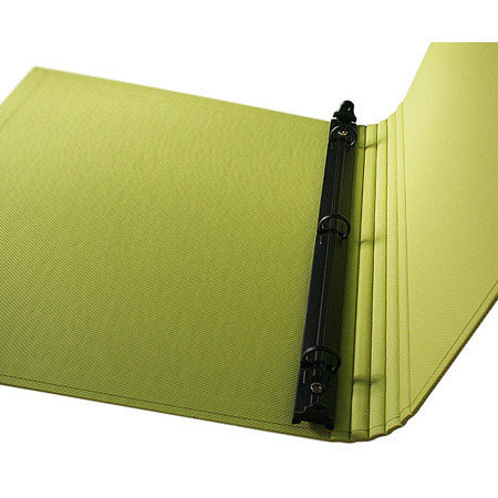 Paolo Cardelli, 1/2" O-Ring Binder Portait , Holds 8.5x11" Sheets, Bright Green