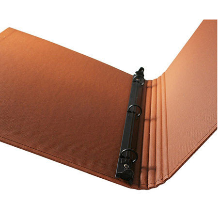 Paolo Cardelli, 1/2" O-Ring Binder Portait , Holds 8.5x11" Sheets,Light Brown