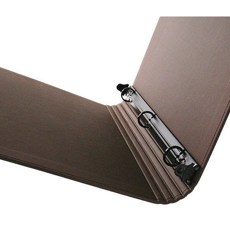 Paolo Cardelli, 1/2" O-Ring Binder Portait , Holds 8.5x11" Sheets,Dark Brown