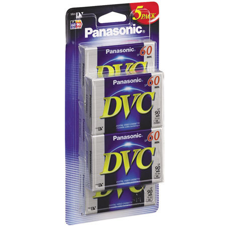 Panasonic AY-DVM60EJ 60 Minutes Mini DV Video Tape Cassette 5 Pack #AYDVM60EJ5