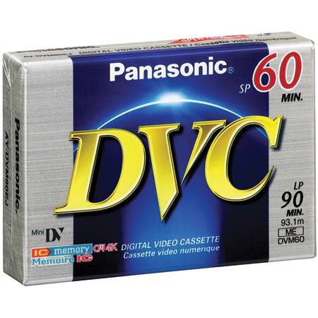 Panasonic AY-DVM60EL 60 Minute DVC (Mini DV) Tape with Memory Chip #AYDVM60EL