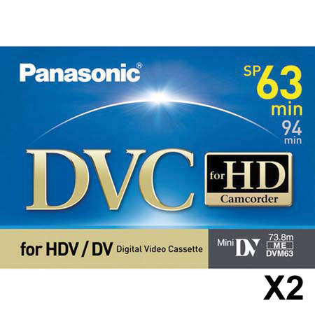 Panasonic AY-DVM63HD 63 Minute HD Mini Dv Tape. 2 pack