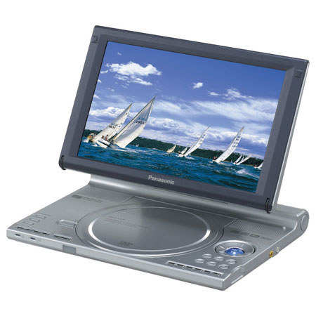 Panasonic DVD-LX8, Portable DVD Player with 9" LCD Screen, DVD-Video, DVD-R, DVD-RAM, CD Video, CD-DA, CD Audio and CD-R/W.