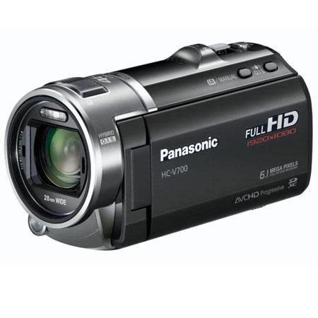Panasonic HC-V700 HD Camcorder, Black - Bundle