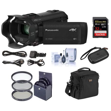 Panasonic HC-VX981K 4K UHD Camcorder with 4K Photo Wi-Fi w/Free