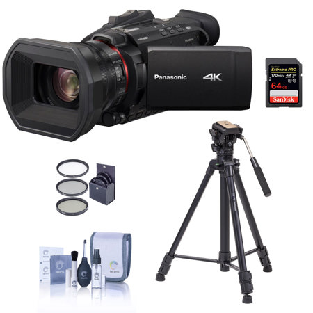 Panasonic HC-X1500 4K Pro Camcorder w/24x Optical Zoom, Bundle w