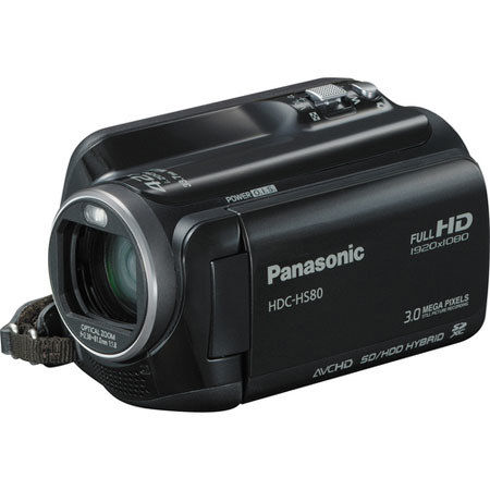 Panasonic HDC-HS80K Camcorder, 2.7in Wide LCD