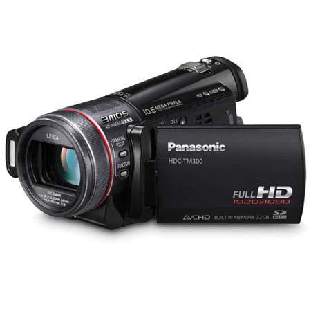 Panasonic HDC-TM300K Hi-Definition 3MOS 32GB Built-in Memory/SD Card Camcorder, 12x Optical Zoom, 2.7" LCD Screen, Black
