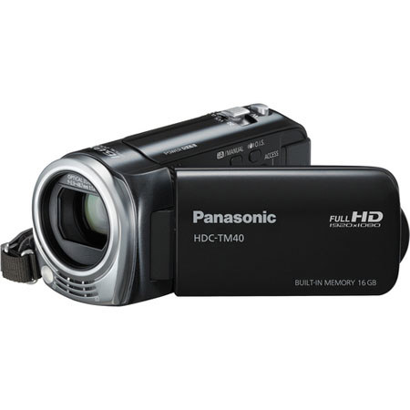 Panasonic Panasonic HDC-TM40H 16GB Internal Flash Memory High Definition Camcorder, 1920 x 1080 HD, 2.7in LCD Display, 16.8x Zoom Lens, Black