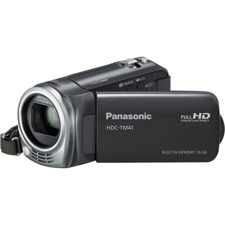 Panasonic HDC-TM41 HD Camcorder, 16.8x Zoom, Gray